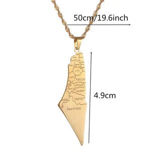 Israel Flag Map Necklace Collection