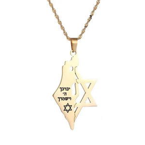 Israel Flag Map Necklace Collection