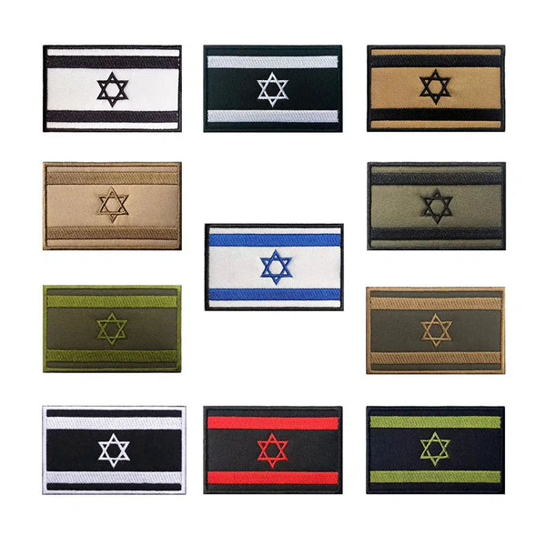 Israel Flag Patch Collection - Iron On/Hook & Loop Patch