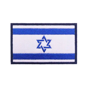 Israel Flag Patch - Iron On/Hook & Loop Patch