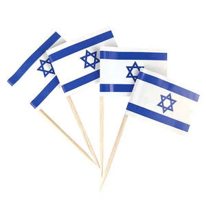 Israel Flag Toothpicks - Cupcake Toppers (100Pcs)