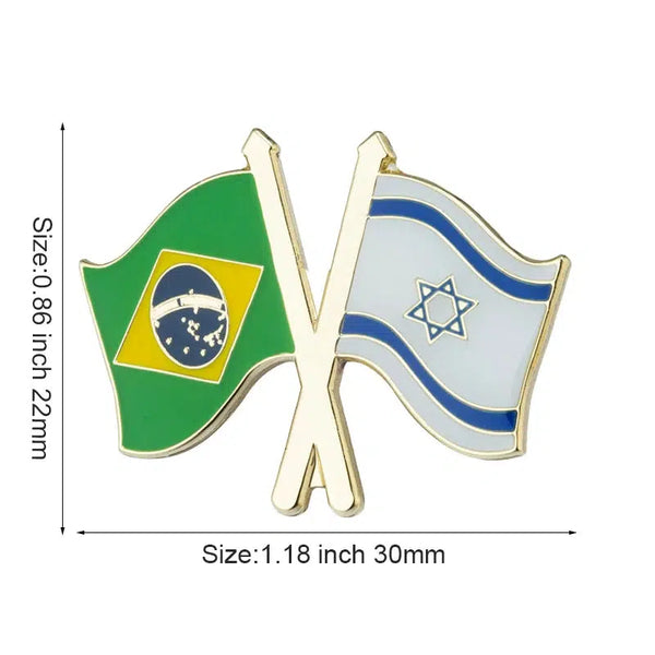 Israel Friendship Flag Lapel Pin Collection - Enamel Pin Flag