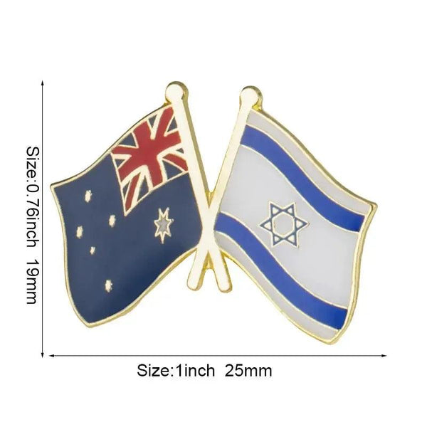 Israel Friendship Flag Lapel Pin Collection - Enamel Pin Flag