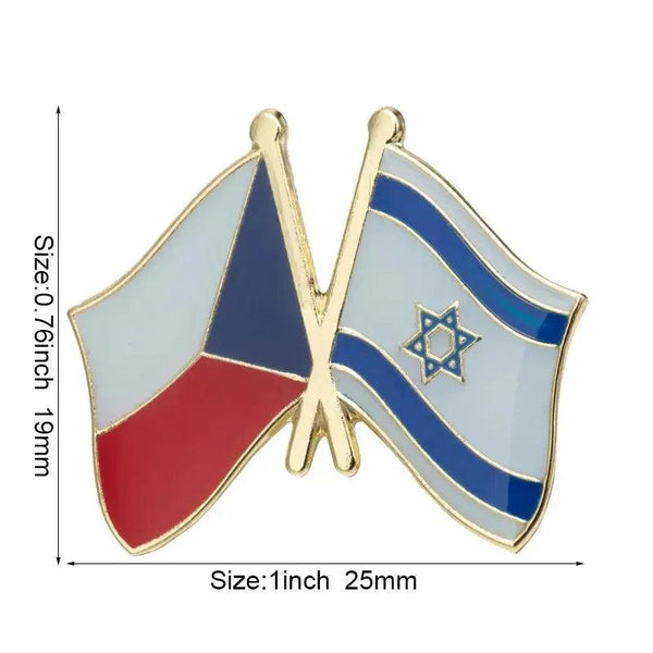 Israel Friendship Flag Lapel Pin Collection - Enamel Pin Flag