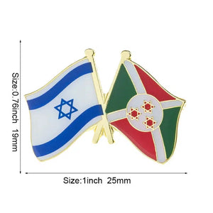 Israel Friendship Flag Lapel Pin Collection - Enamel Pin Flag