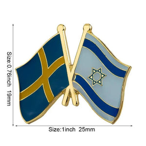 Israel Friendship Flag Lapel Pin Collection - Enamel Pin Flag