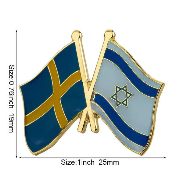 Israel Friendship Flag Lapel Pin Collection - Enamel Pin Flag