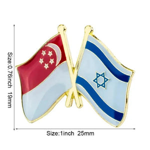 Israel Friendship Flag Lapel Pin Collection - Enamel Pin Flag