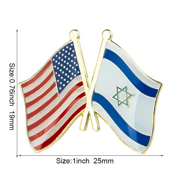 Israel Friendship Flag Lapel Pin Collection - Enamel Pin Flag