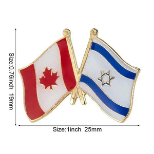 Israel Friendship Flag Lapel Pin Collection - Enamel Pin Flag