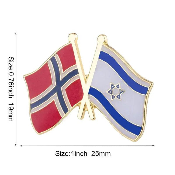 Israel Friendship Flag Lapel Pin Collection - Enamel Pin Flag