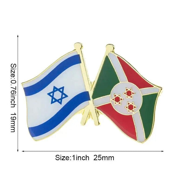 Israel Friendship Flag Lapel Pin Collection - Enamel Pin Flag