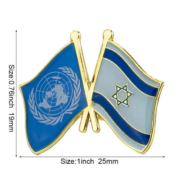 Israel Friendship Flag Lapel Pin Collection - Enamel Pin Flag