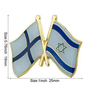 Israel Friendship Flag Lapel Pin Collection - Enamel Pin Flag