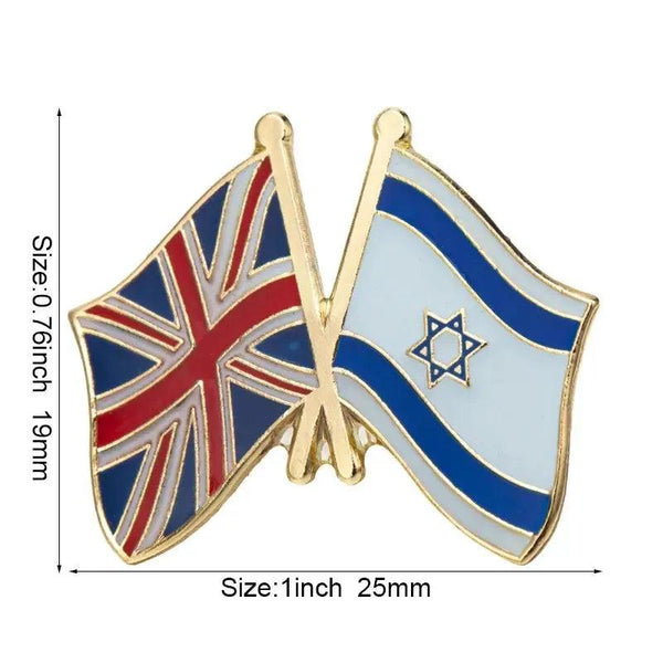 Israel Friendship Flag Lapel Pin Collection - Enamel Pin Flag