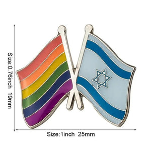 Israel Friendship Flag Lapel Pin Collection - Enamel Pin Flag