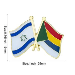 Israel Friendship Flag Lapel Pin Collection - Enamel Pin Flag