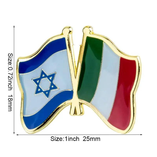 Israel Friendship Flag Lapel Pin Collection - Enamel Pin Flag