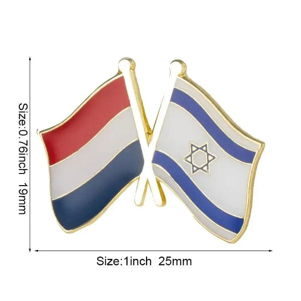 Israel Friendship Flag Lapel Pin Collection - Enamel Pin Flag