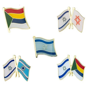 Israel Friendship Flag Lapel Pin Collection - Enamel Pin Flag