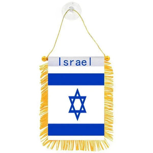 Israel Hanging Flag for Car - Small Rearview Mirror Flag