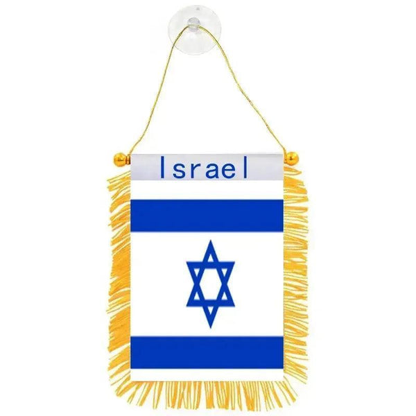 Israel Hanging Flag for Car - Small Rearview Mirror Flag