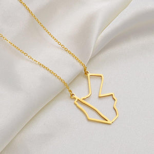 Israel Jordan Map Necklace