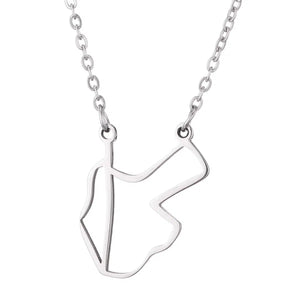 Israel Jordan Map Necklace