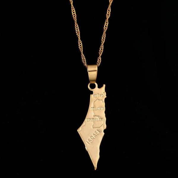 Israel Map Necklace