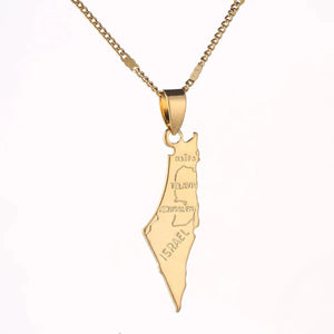 Israel Map Necklace