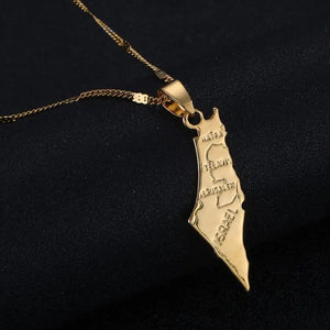 Israel Map Necklace