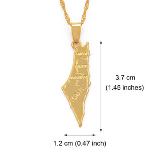 Israel Map Necklace