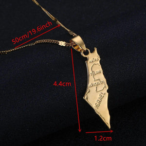 Israel Map Necklace