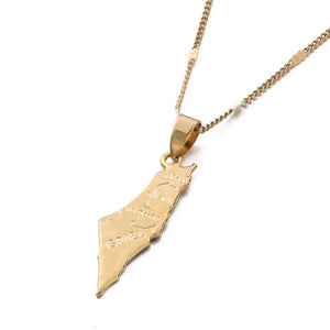 Israel Map Necklace