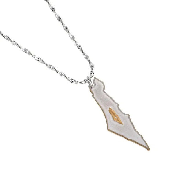 Israel Map Necklace