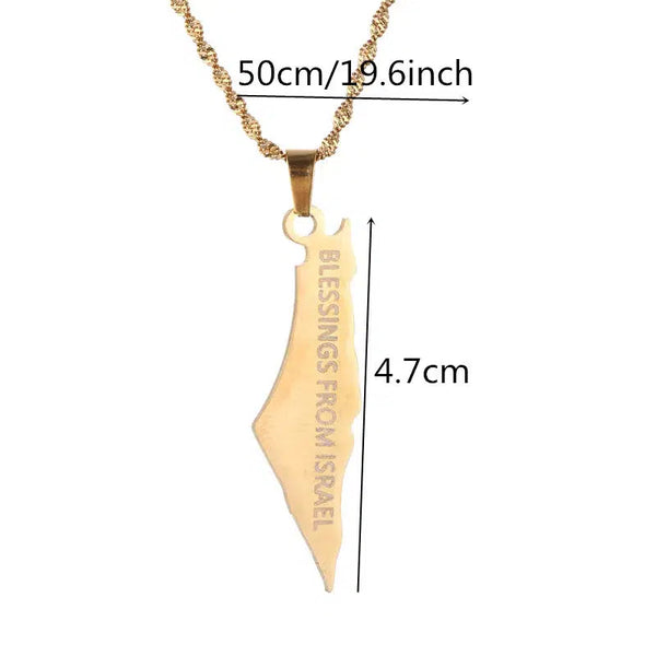 Israel Map Necklace Collection