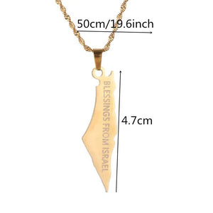 Israel Map Necklace Collection