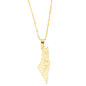 Israel Map Necklace