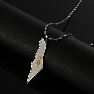 Israel & Palestine Map Necklace