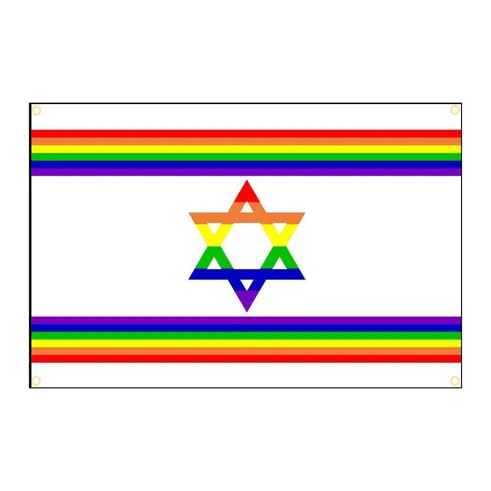 Israel Pride Flag - 90x150cm(3x5ft) - 60x90cm(2x3ft) - LGBTQIA2S+
