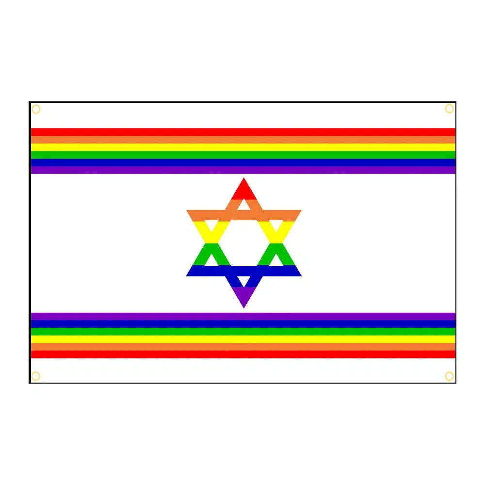 Israel Pride Flag - 90x150cm(3x5ft) - 60x90cm(2x3ft) - LGBTQIA2S+