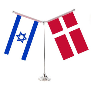Israel Sweden Desk Flag - Custom Table Flags (Small)