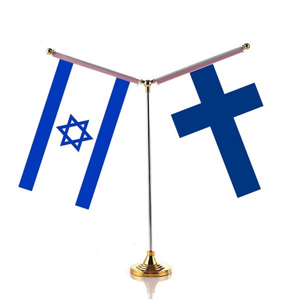 Israel Sweden Desk Flag - Custom Table Flags (Small)