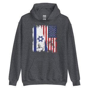 Israel USA Flag - Half American Hoodie