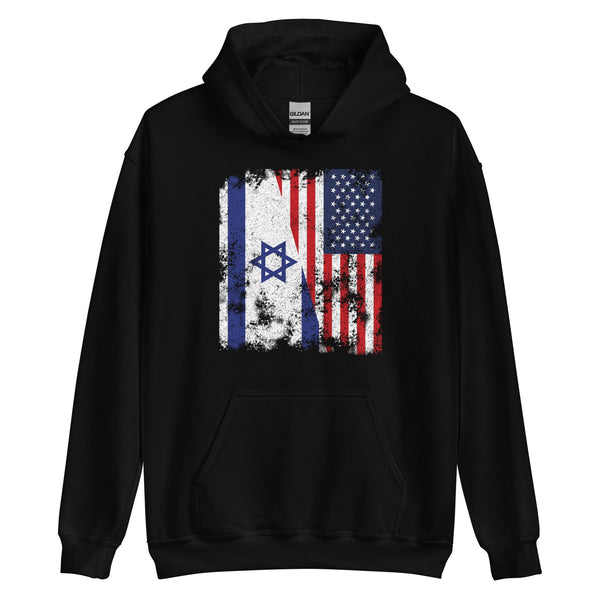 Israel USA Flag - Half American Hoodie