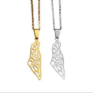 Israel Map Necklace