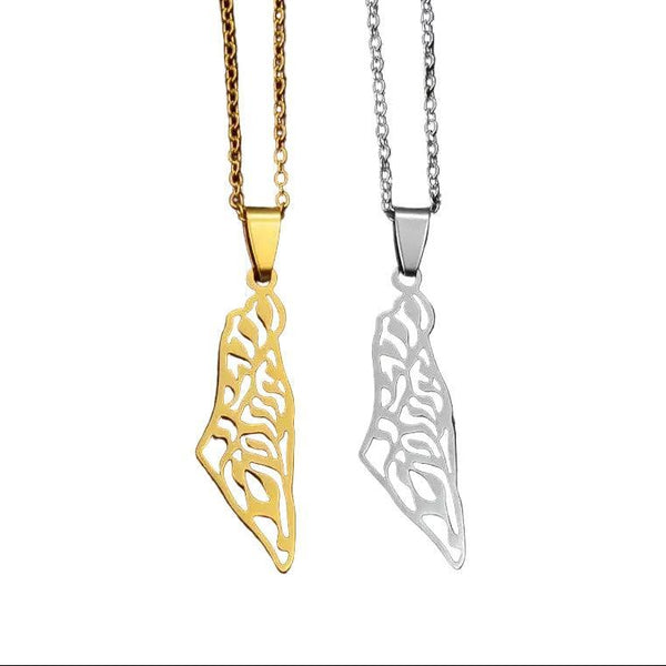 Israel Map Necklace
