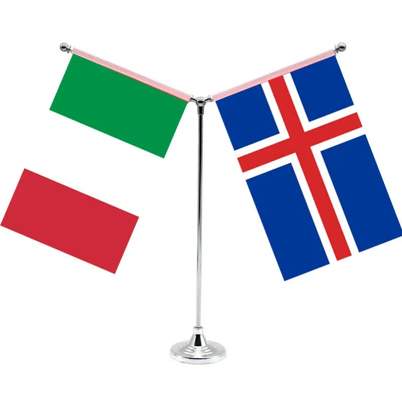 Italy Denmark Desk Flag - Custom Table Flags (Small)