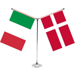 Italy Denmark Desk Flag - Custom Table Flags (Small)