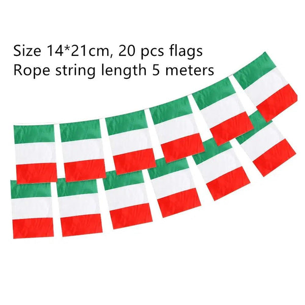 Italy Flag Bunting Banner - 20Pcs